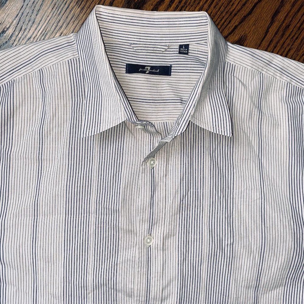 7 For All Mankind Men's Button Down Shirt, L EUC